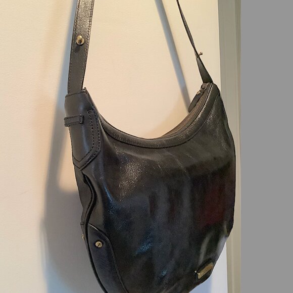 Cole Haan Black Leather Shoulder Handbag - Picture 2 of 16